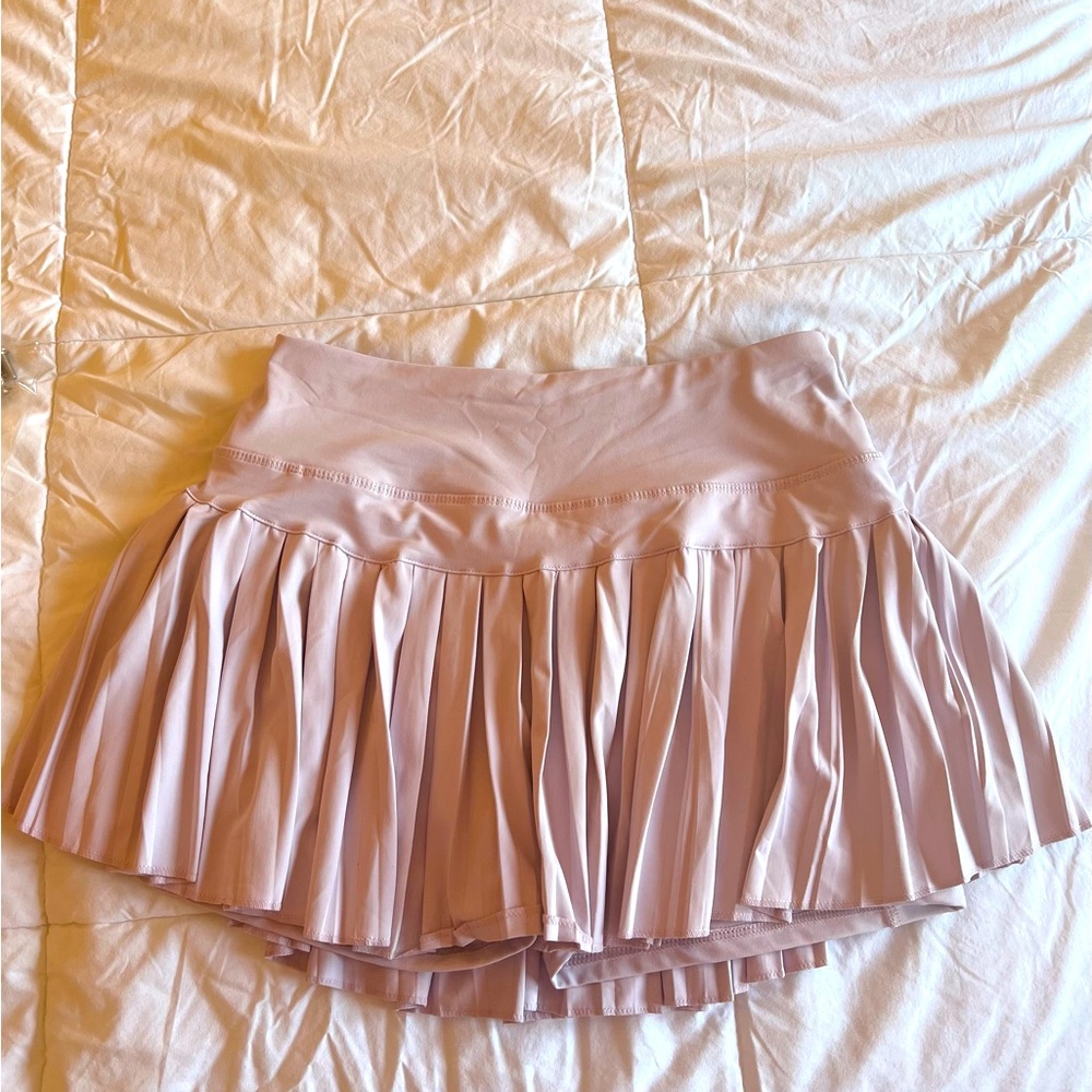 Gold Hinge Light Mauve Pleated Tennis Skirt